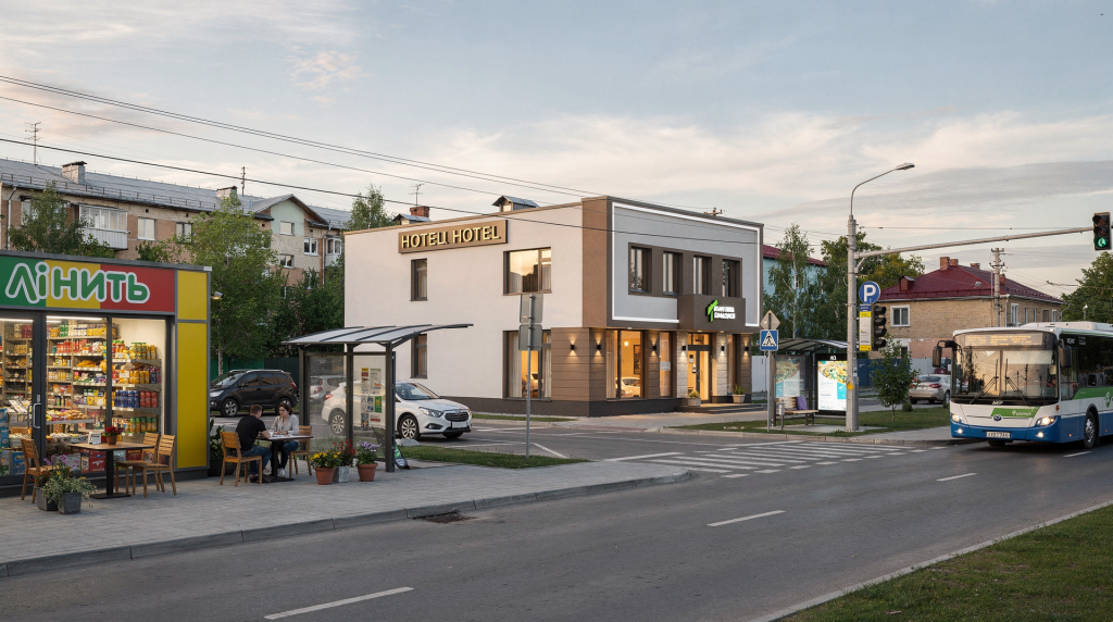 Инфраструктура рядом с мини-отелем в Бору: магазины, кафе, транспорт